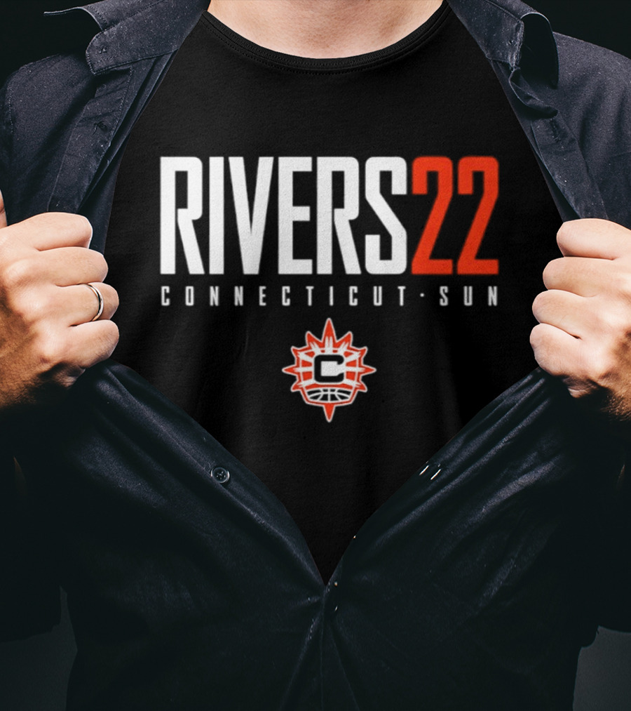 Rivers 22 Connecticut Sun WNBA Player Name Number T-Shirt