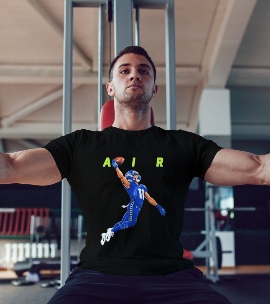 Seattle Seahawks No 11 Air Football Player Leap T-Shirt