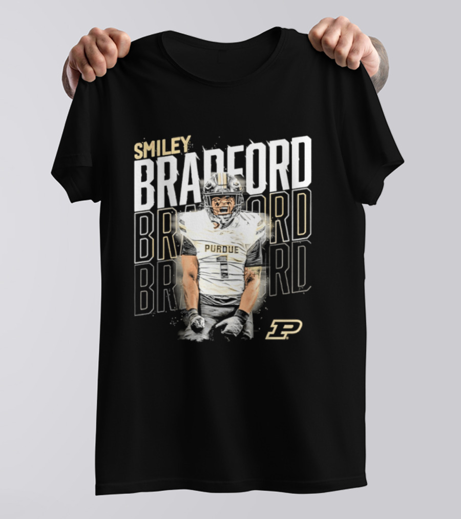 Smiley Bradford Purdue Boilermakers Football NCAA Athletics T-Shirt