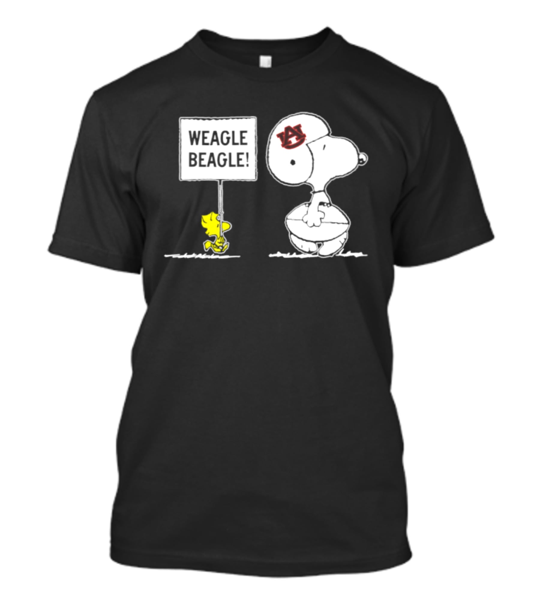 Snoopy Woodstock Auburn Tigers Weagle Beagle Football T-Shirt
