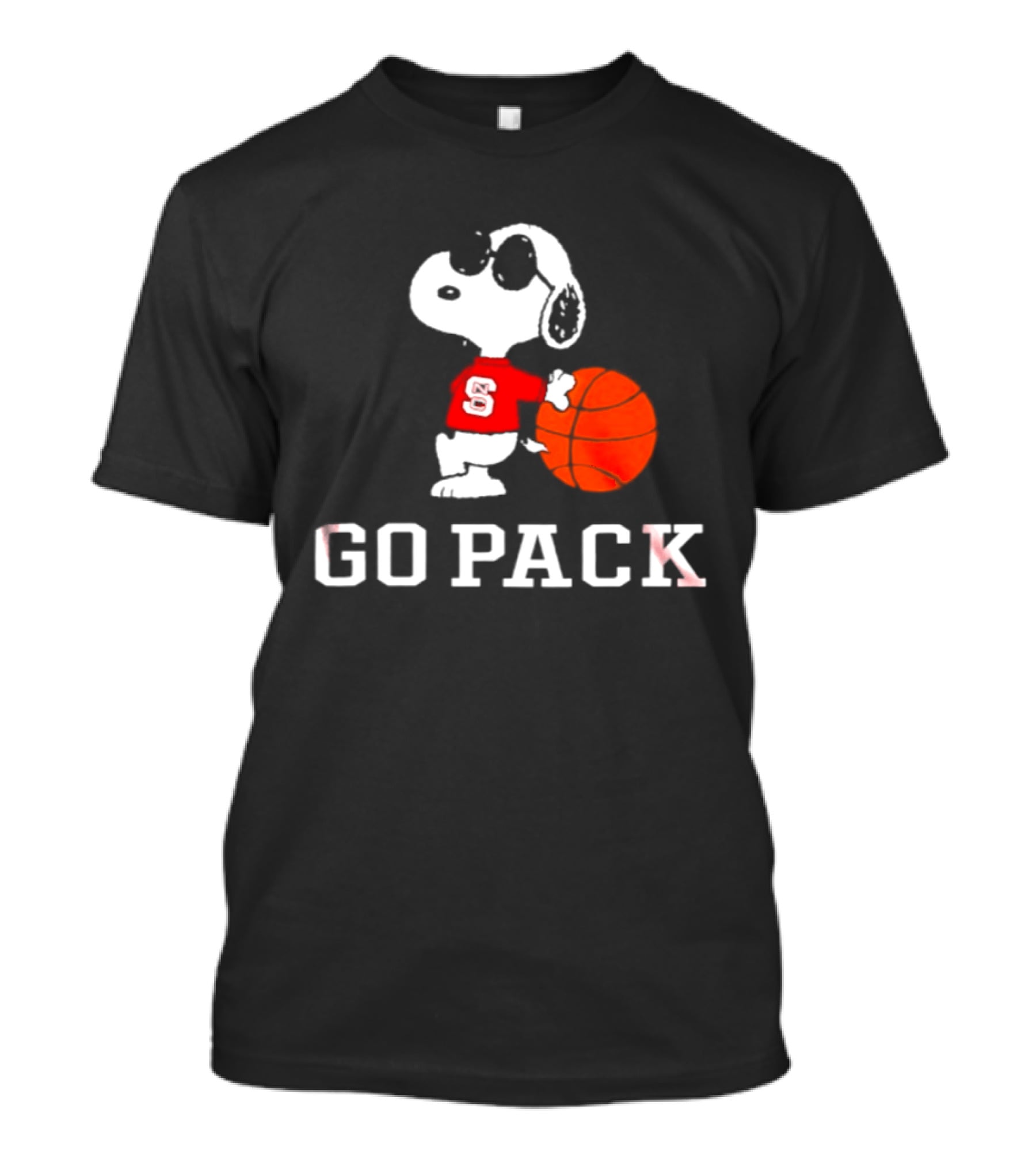 Snoopy NC State Wolfpack Basketball Go Pack T-Shirt