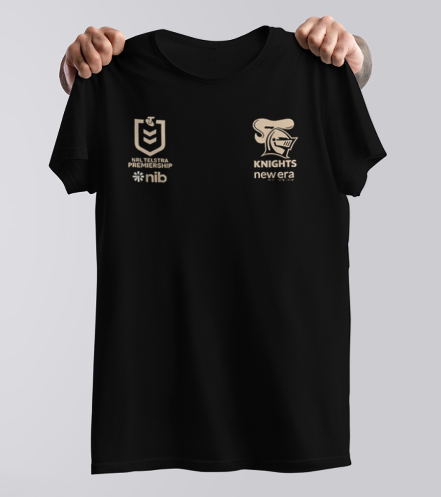 Newcastle Knights NRL 2026 Telstra Premiership Grand Final Signatures Knights New Era Nib T-Shirt