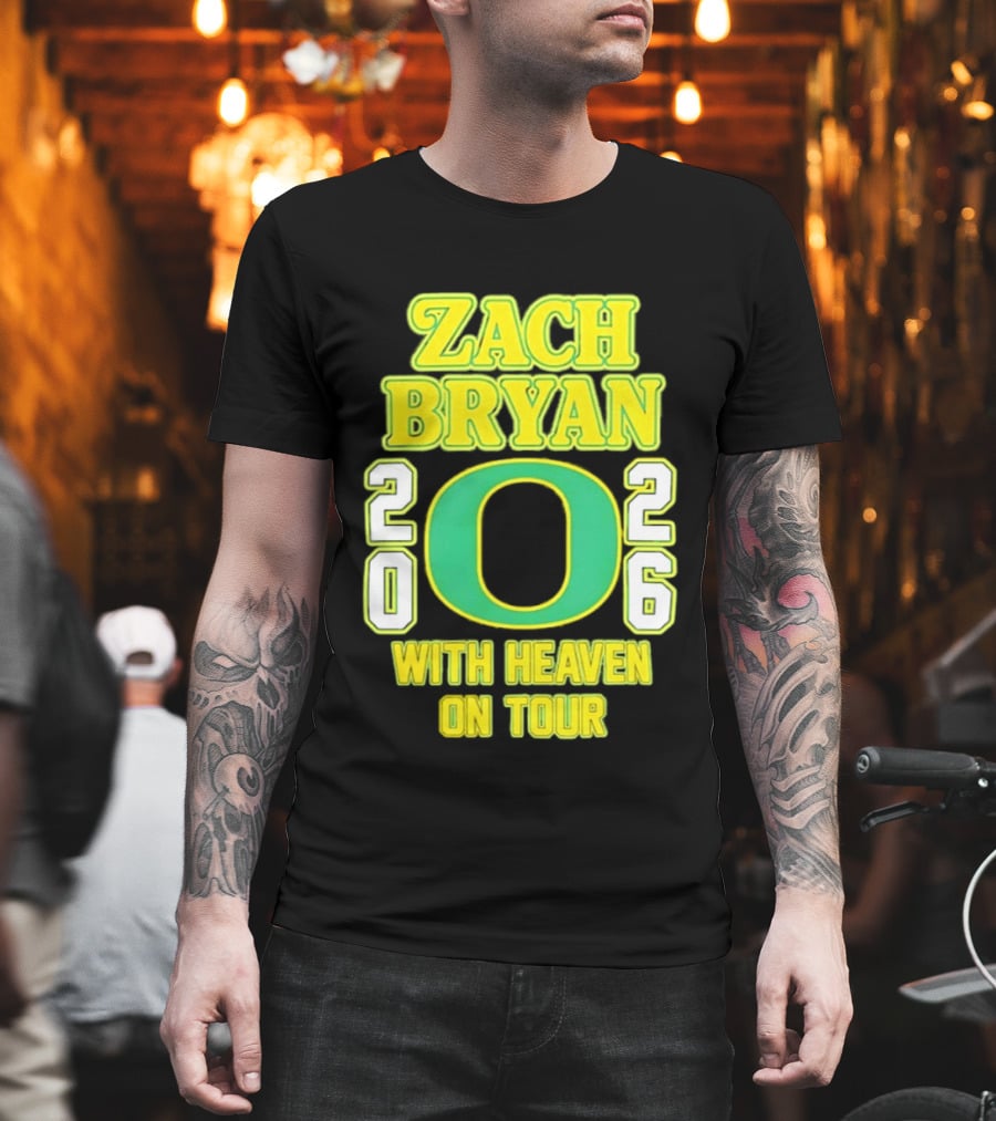 Zach Bryan Oregon 2026 With Heaven On Tour T-Shirt
