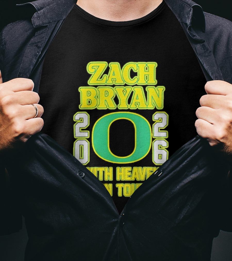 Zach Bryan Oregon 2026 With Heaven On Tour T-Shirt