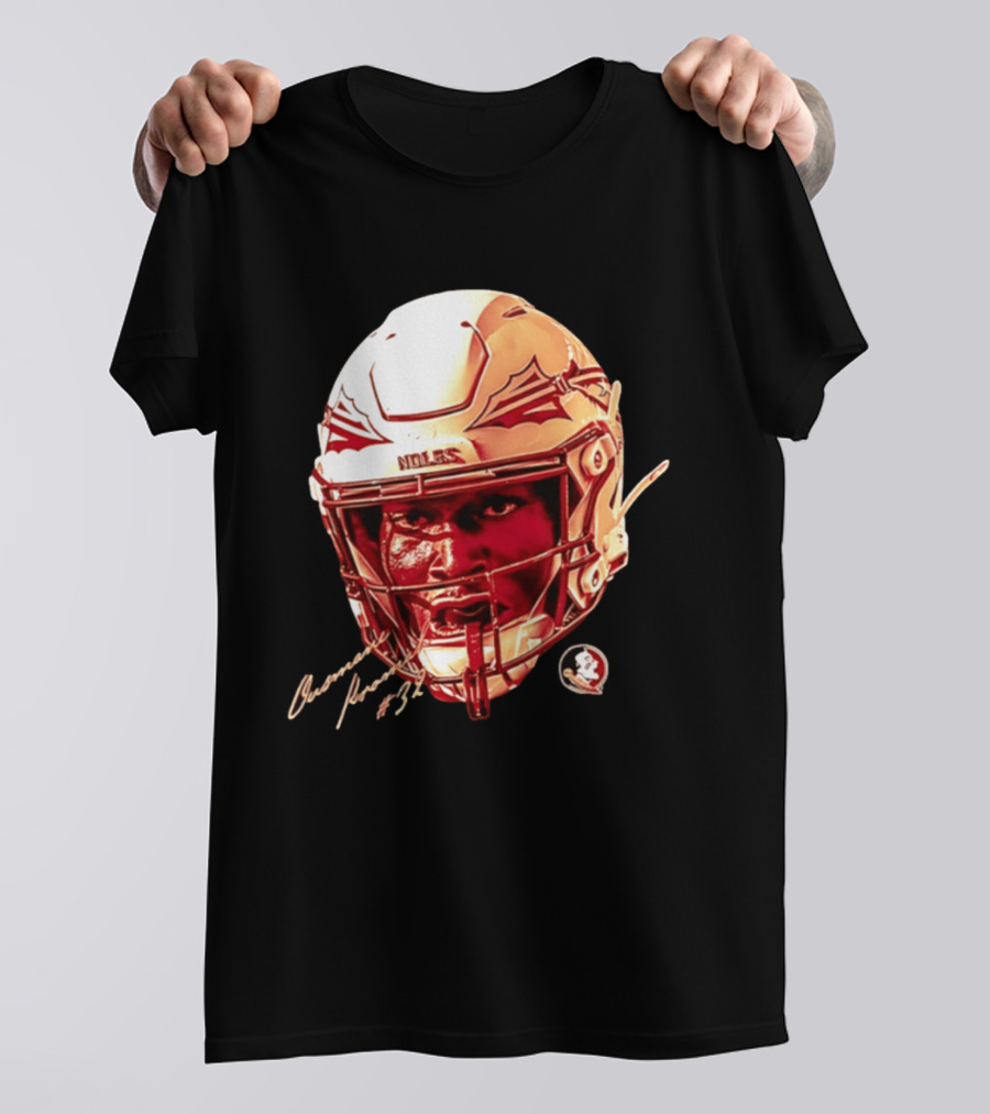 Ousmane Kromah #32 Florida State Seminoles NCAA Football Helmet Noles Game Face T-Shirt