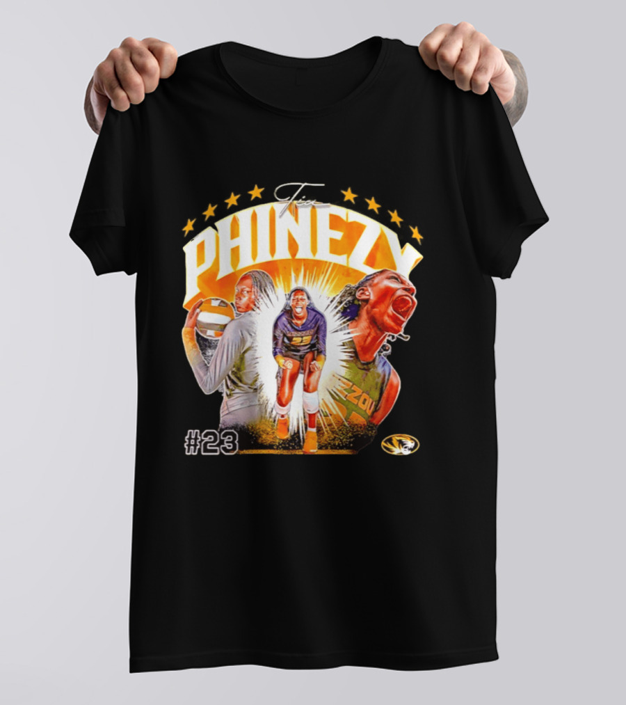 Tia Phinezy Missouri Tigers Volleyball NCAA #23 Mizzou Tiger T-Shirt