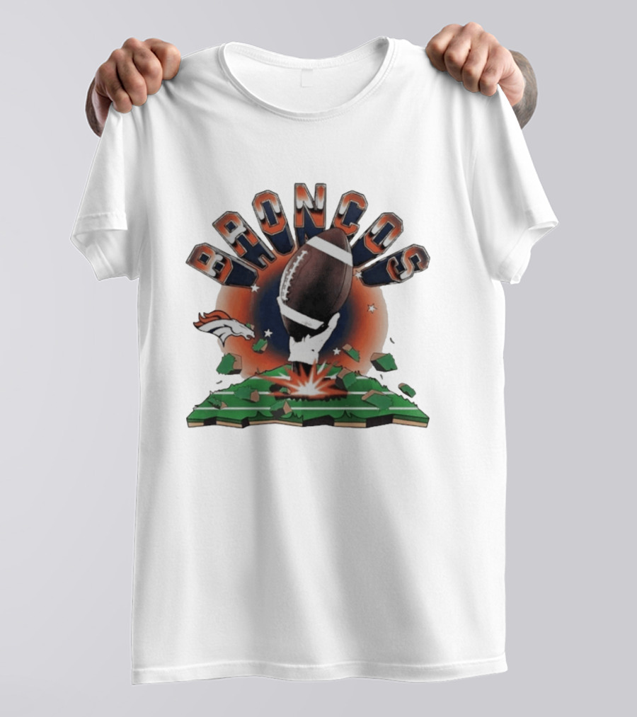 Broncos 2026 Explode Clubhouse Football Burst T-Shirt