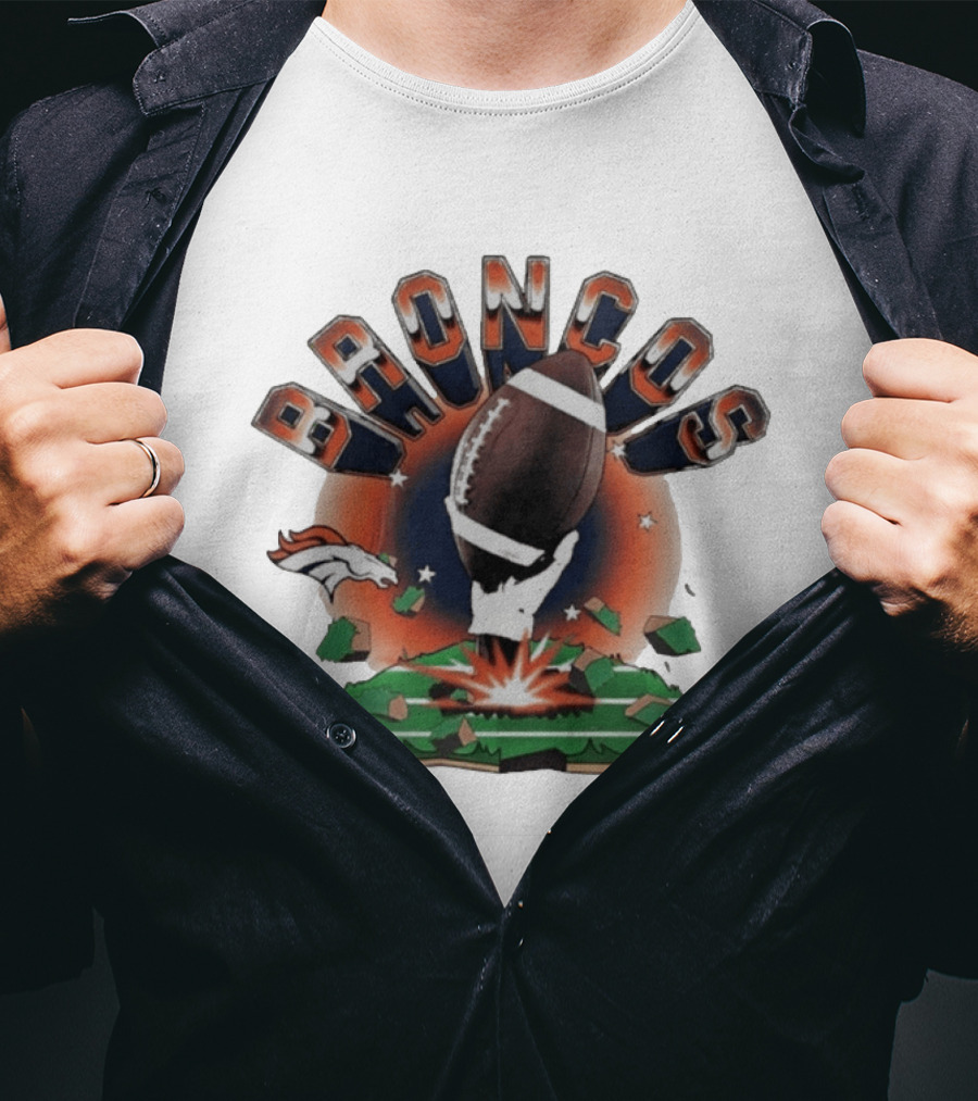 Broncos 2026 Explode Clubhouse Football Burst T-Shirt