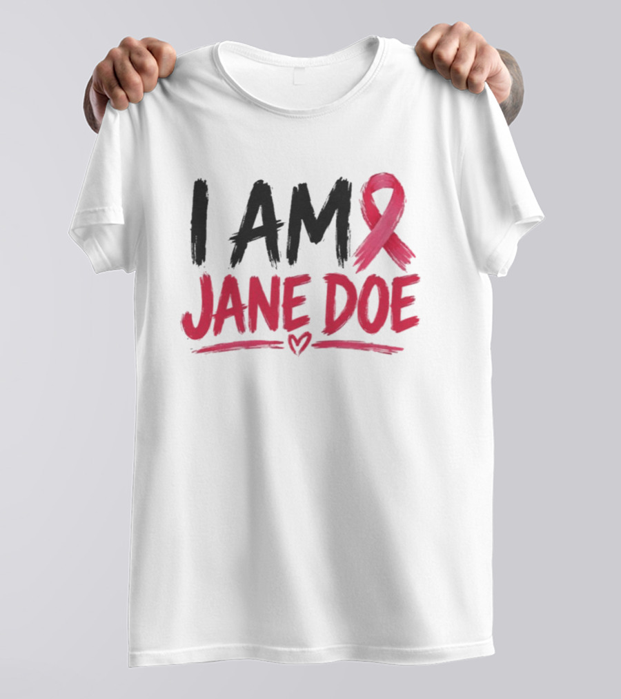 I Am Jane Doe Pink Ribbon Breast Cancer Awareness T-Shirt