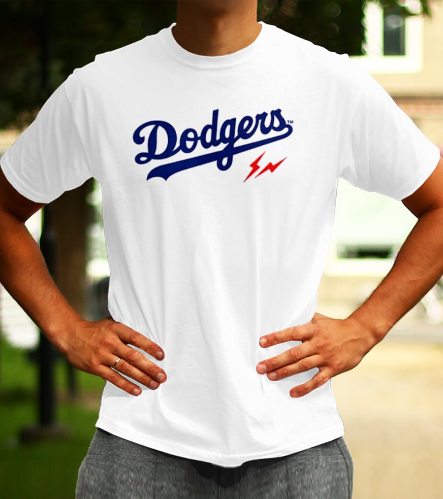 Dodgers 2026 Baseball Two Sided Lightning Bolt Edition T-Shirt