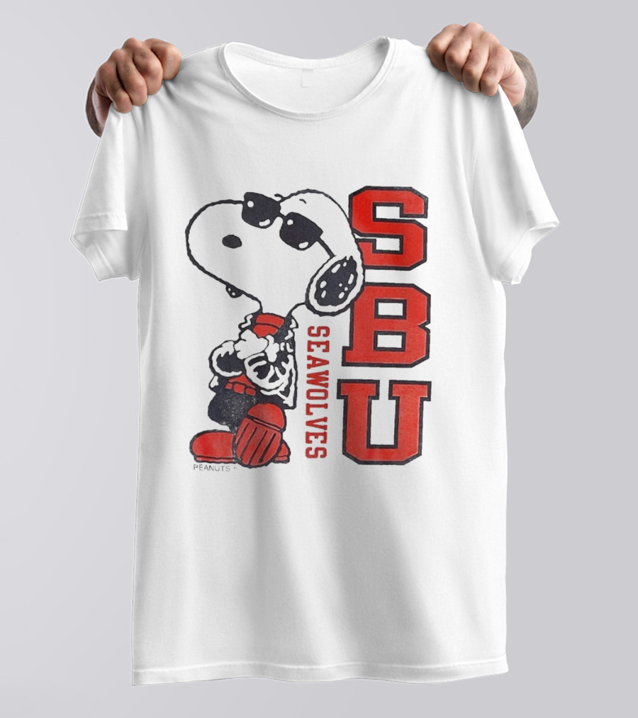 SBU Seawolves Snoopy Peanuts T-Shirt