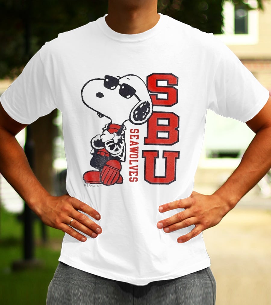 SBU Seawolves Snoopy Peanuts T-Shirt