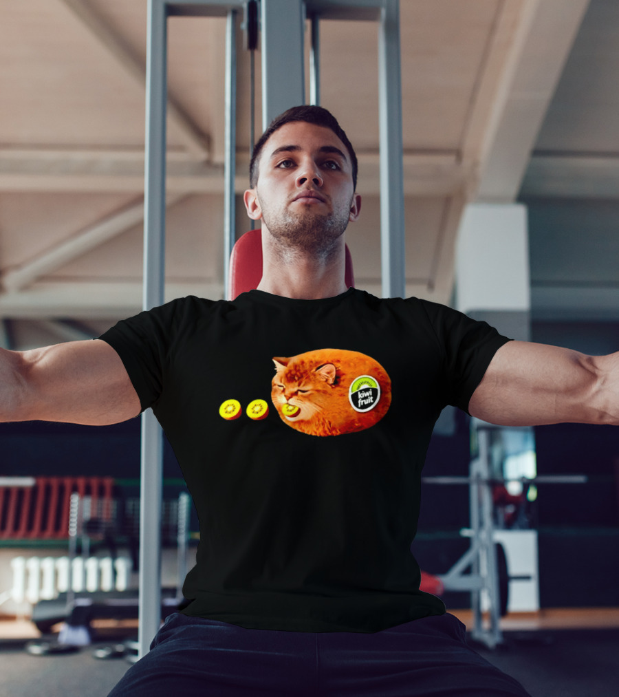 Kiwi Fruit Cat Meme Hilarious Feline Kiwi Hybrid T-Shirt