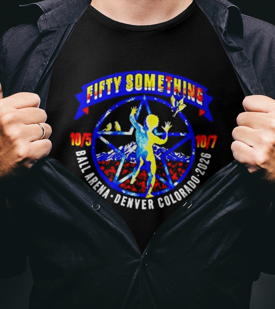 Fifty Something Classic Rush Band Ball Arena Denver Colorado 2026 Concert Tour T-Shirt