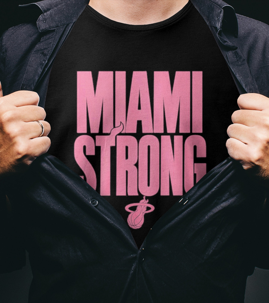 Miami Strong Heat Basketball Pink Court Culture T-Shirt