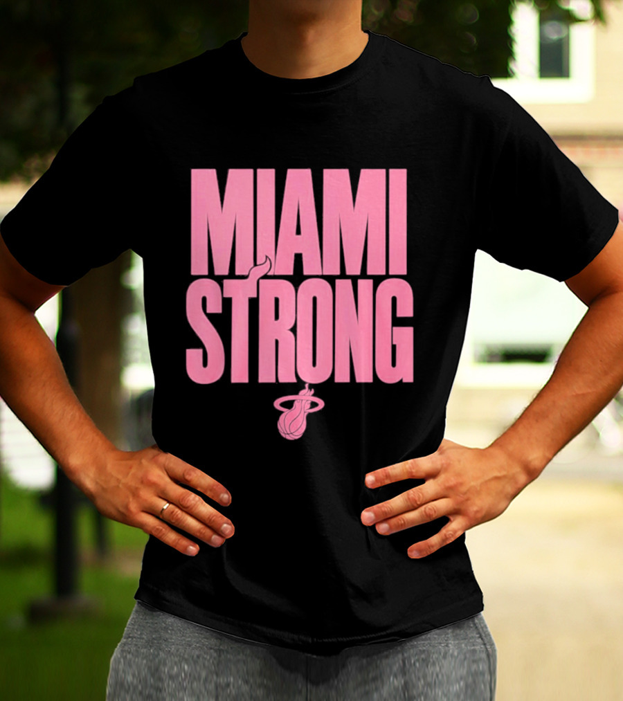 Miami Strong Heat Basketball Pink Court Culture T-Shirt