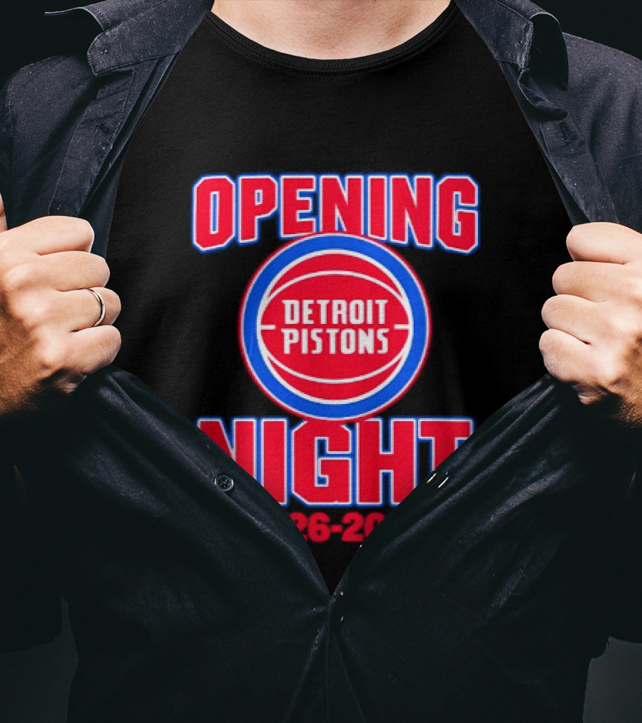 Detroit Pistons Opening Night 2026 2027 NBA Event T-Shirt