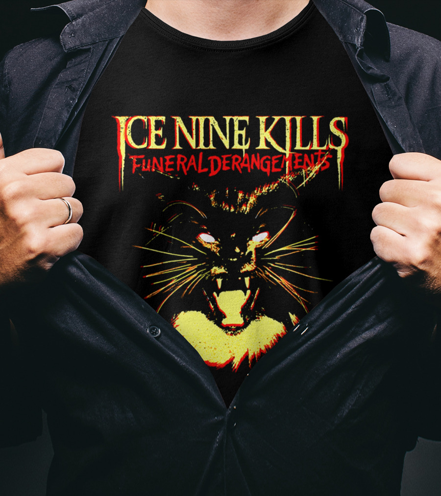 Ice Nine Kills Funeral Derangements Horror Cat T-Shirt