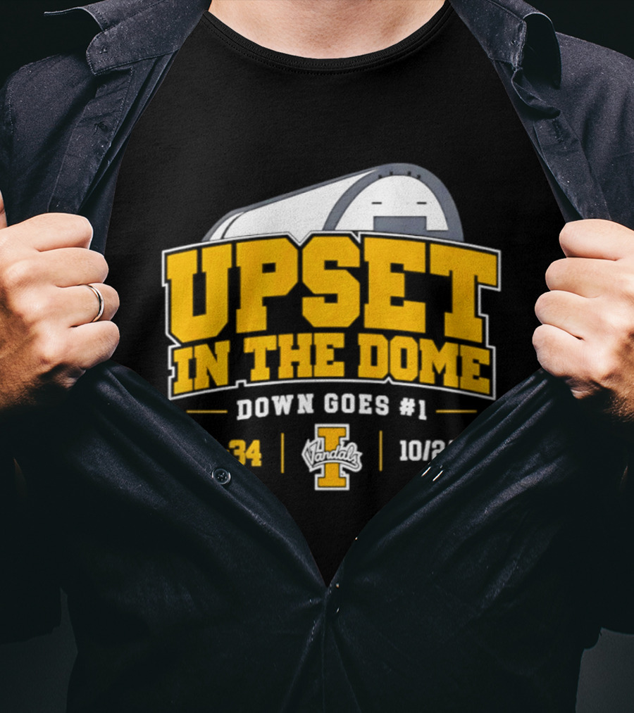 Idaho Vandals Upset In The Dome 35 34 Bown Goes #1 10/12/26 T-Shirt