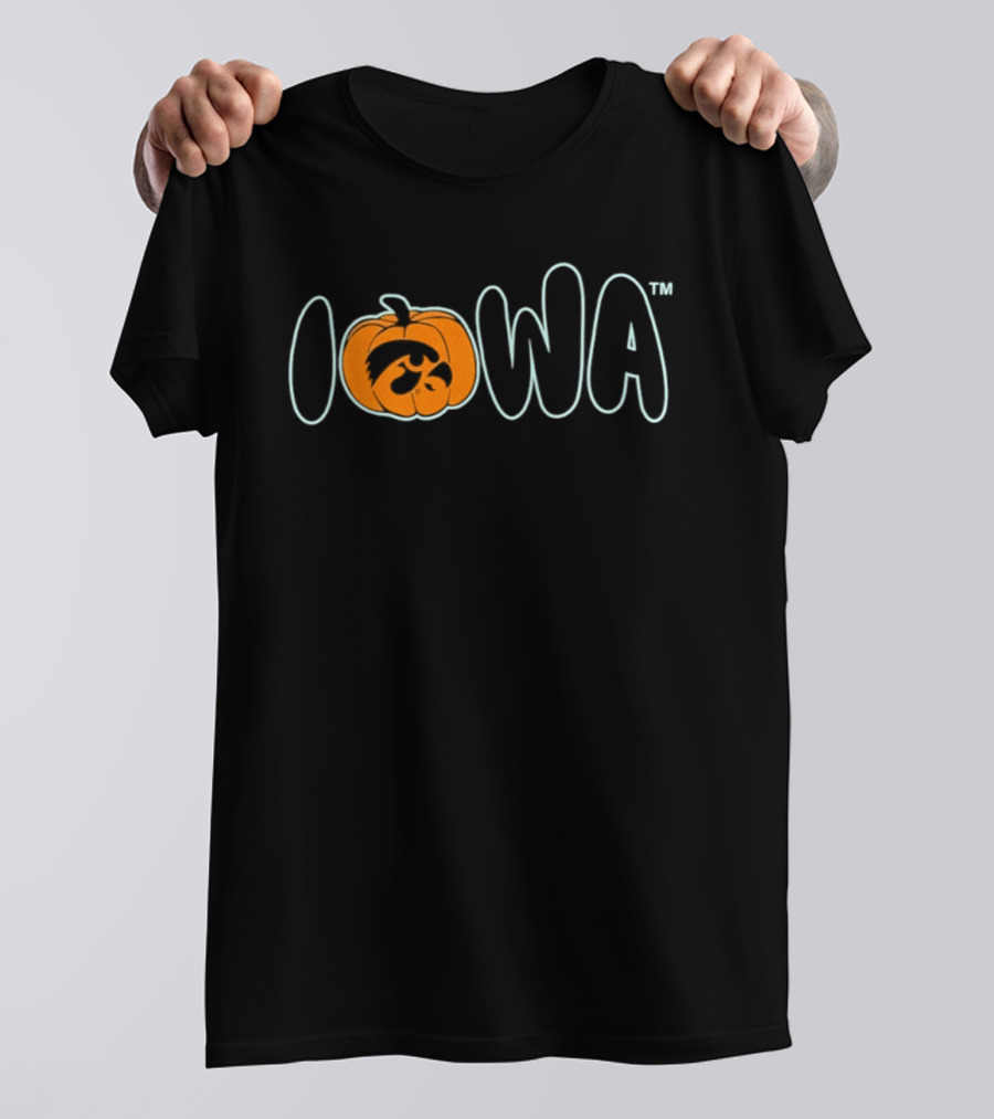 Iowa Hawkeyes Pumpkin Halloween 2026 Triblend T-Shirt