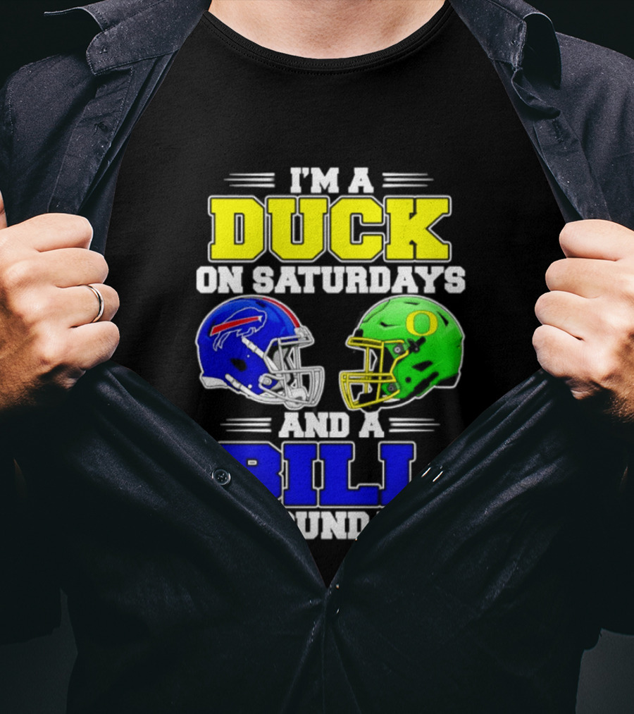 I'm A Duck On Saturdays And A Bill On Sundays Football Helmet Design 2026 T-Shirt
