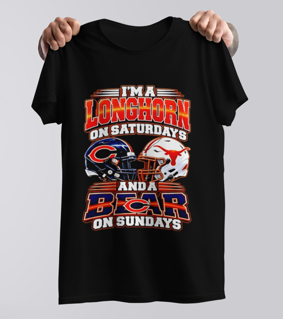 I'm A Longhorn On Saturdays And A Bear On Sundays Football Rivalry 2026 T-Shirt