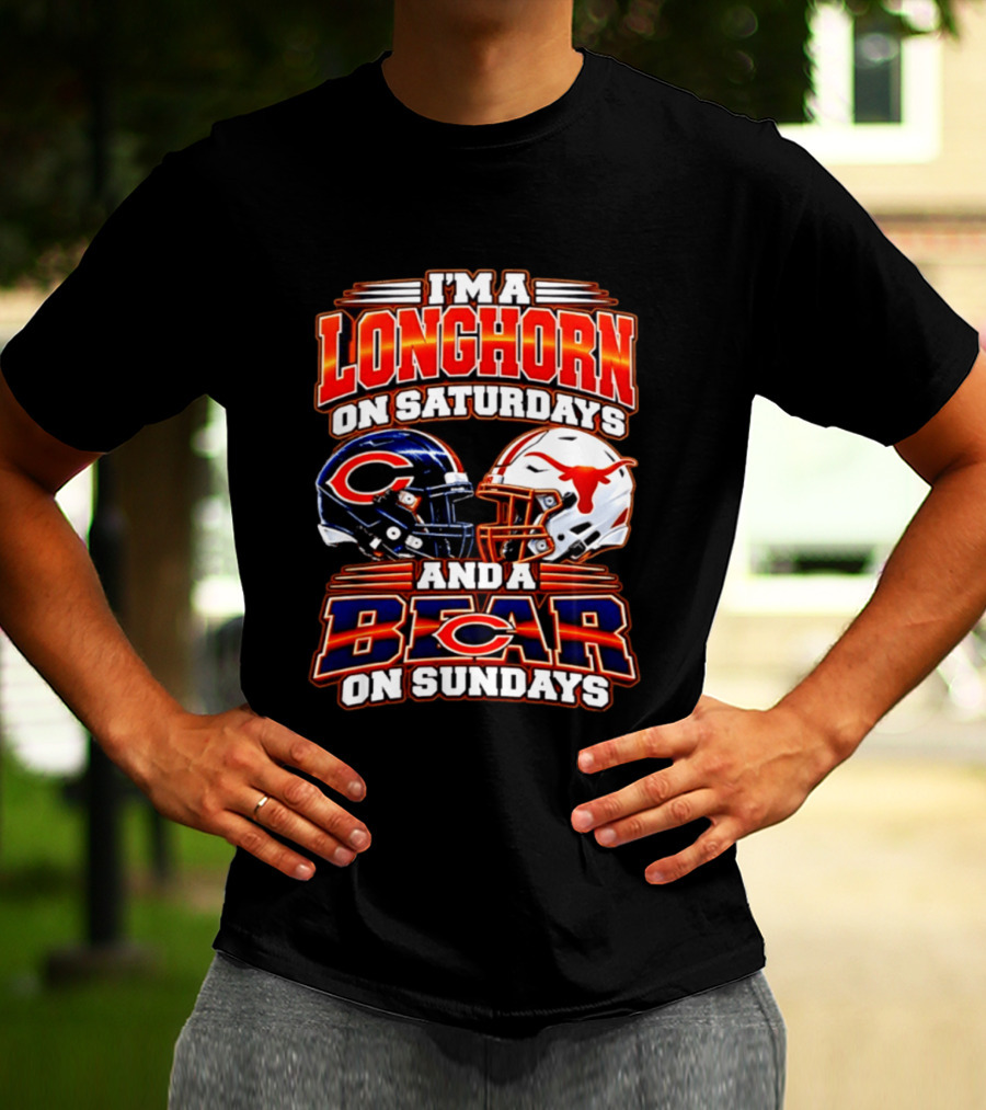 I'm A Longhorn On Saturdays And A Bear On Sundays Football Rivalry 2026 T-Shirt
