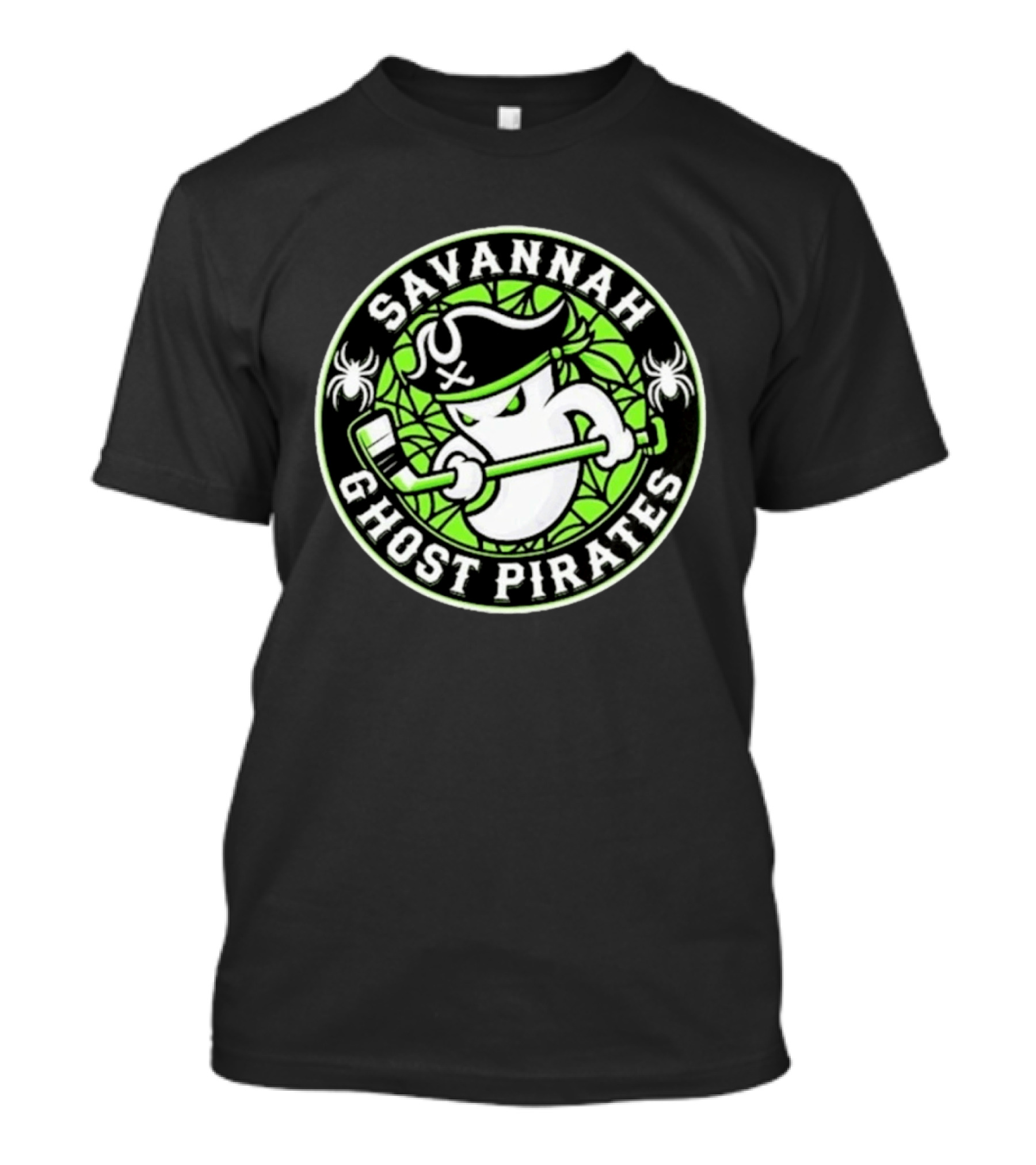 Savannah Ghost Pirates Hockey ECHL Team Green T-Shirt
