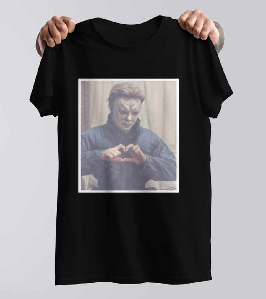 Michael Myers Heart Hands Halloween Horror Iconic Mask T-Shirt