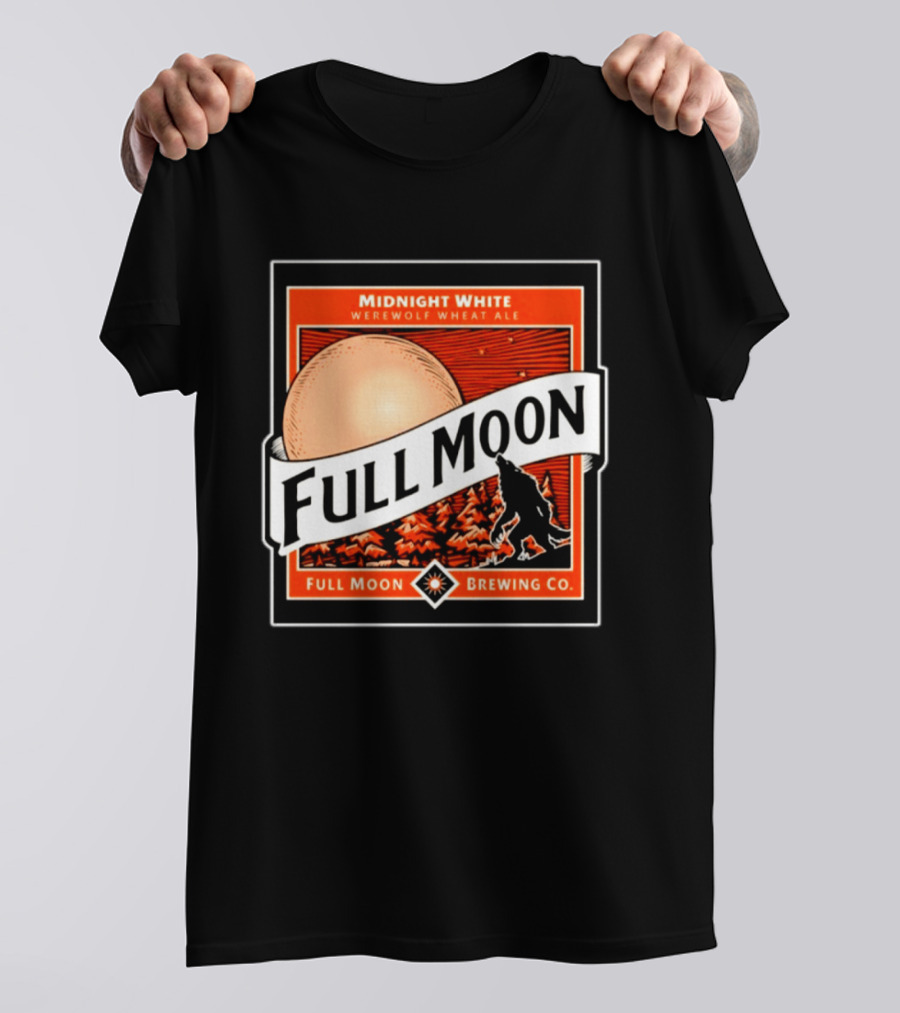 Midnight White Werewolf Wheat Ale Full Moon Brewing Co Full Moon T-Shirt