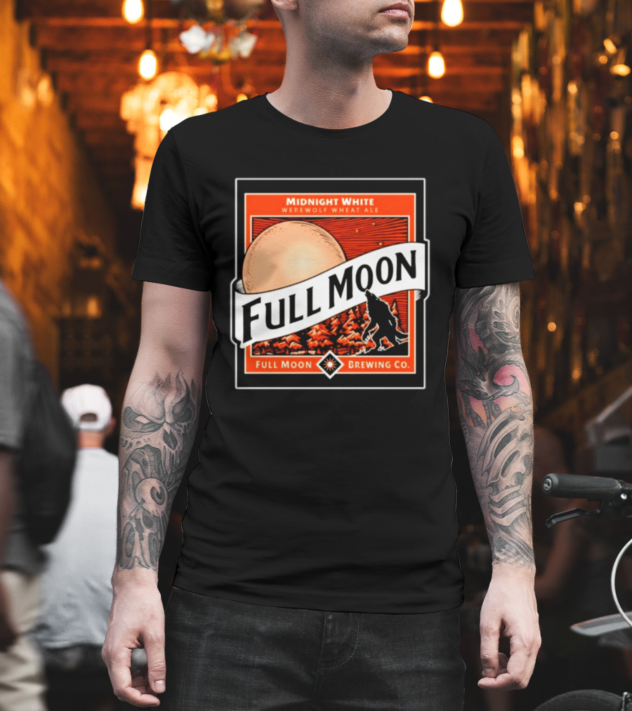 Midnight White Werewolf Wheat Ale Full Moon Brewing Co Full Moon T-Shirt