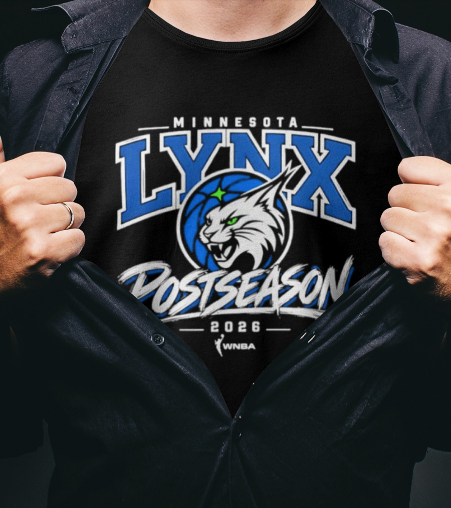 Minnesota Lynx WNBA Postseason 2026 Logo Sports Merchandise T-Shirt