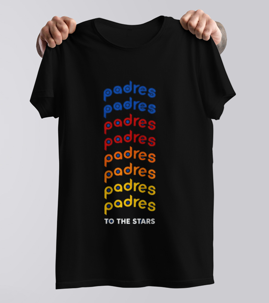 Tom DeLonge Padres To The Stars Colorful Gradient T-Shirt