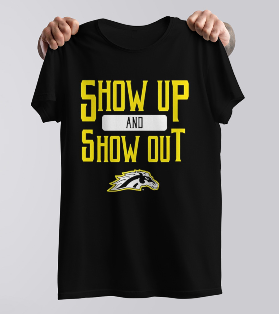 Western Michigan Broncos Show Up Show Out Bold Yellow T-Shirt