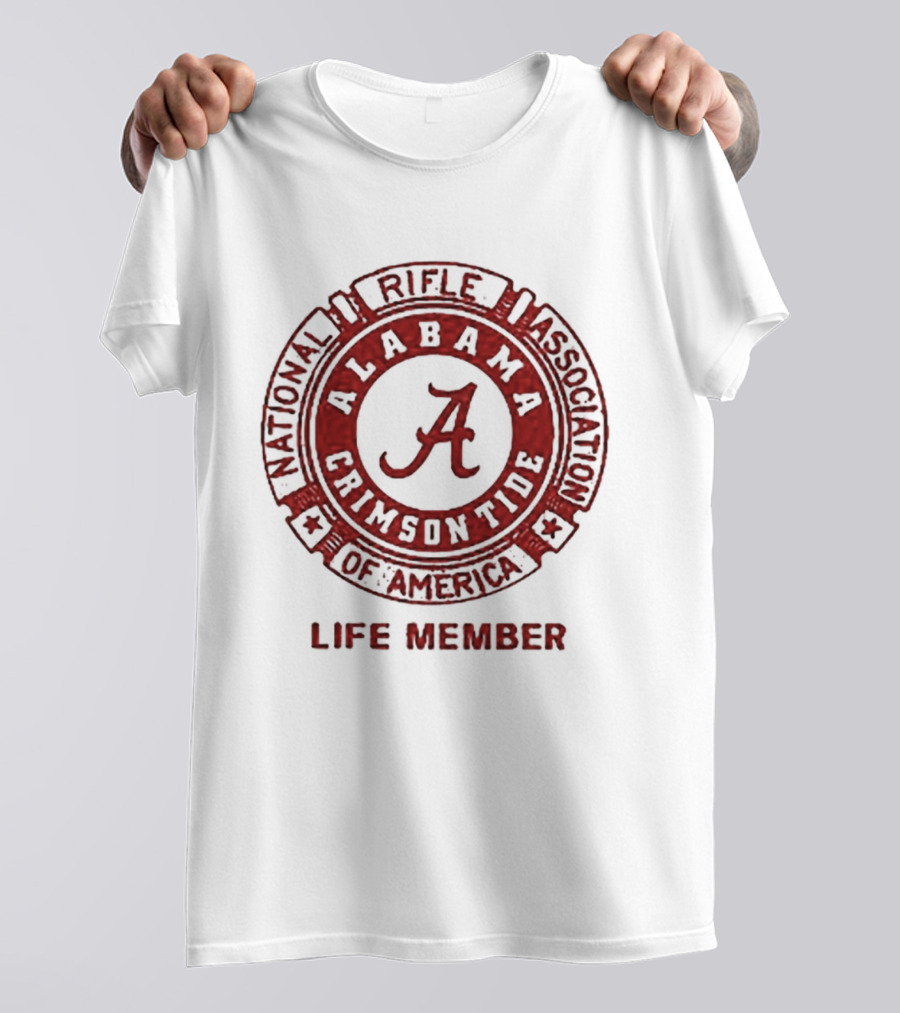 Alabama Crimson Tide National Rifle Association NRA Life Member T-Shirt