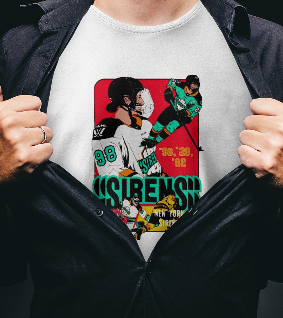 Sirens Home Opener New York Sirens '98 '28 '82 Hockey T-Shirt