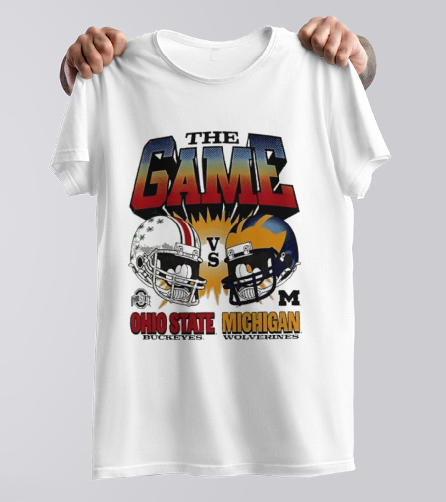 The Game Ohio State Vs Michigan Wolverines Football Rivalry Helmets T-Shirt