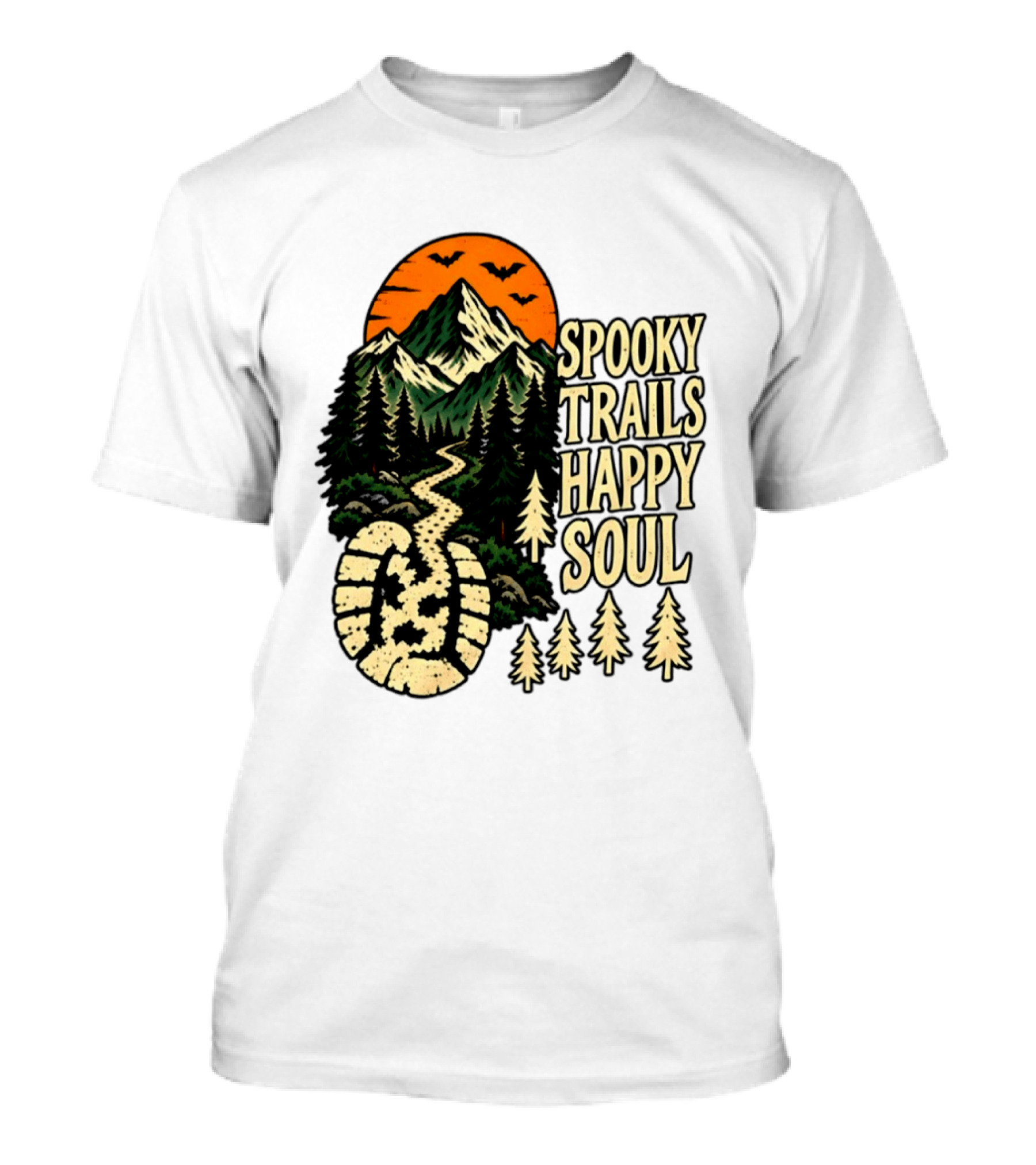 Spooky Trails Happy Soul Mountain Halloween Hiking Adventure T-Shirt