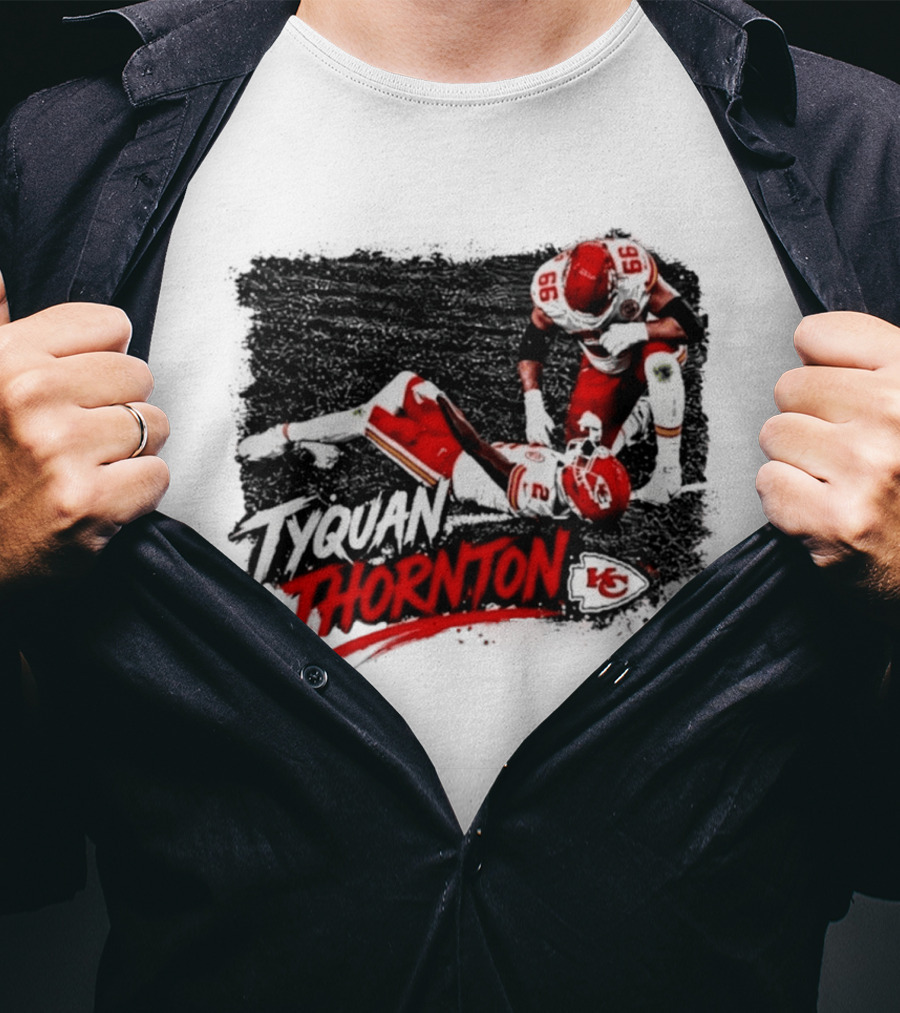 Tyquan Thornton No 2 And No 66 Kansas City Chiefs NFL Action Scene T-Shirt