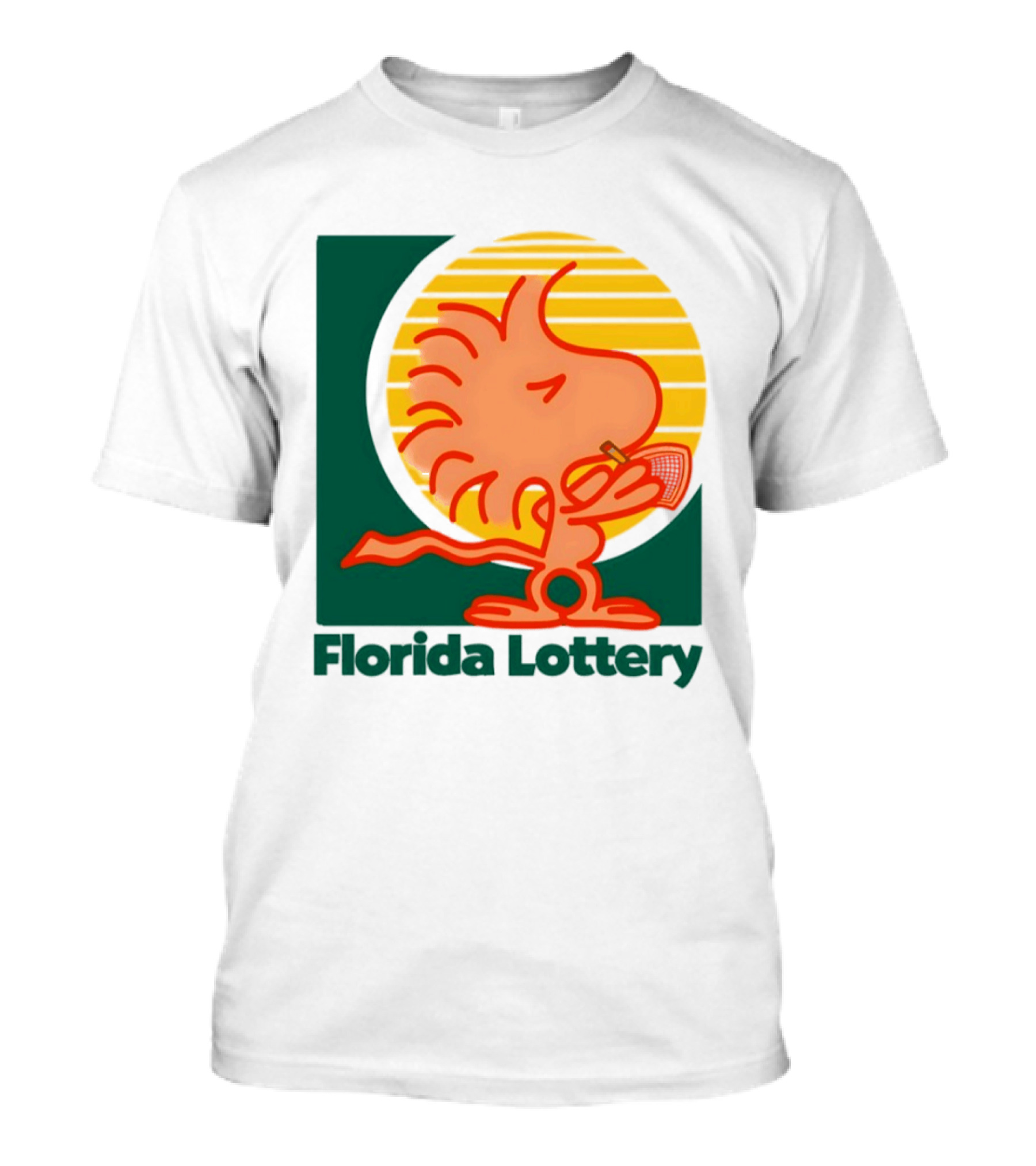 Woodstock Florida Lottery Peanuts Snoopy Sun T-Shirt