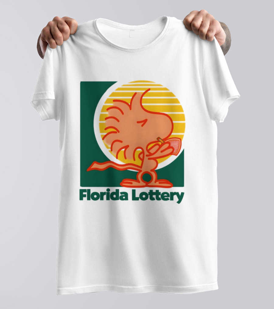 Woodstock Florida Lottery Peanuts Snoopy Sun T-Shirt