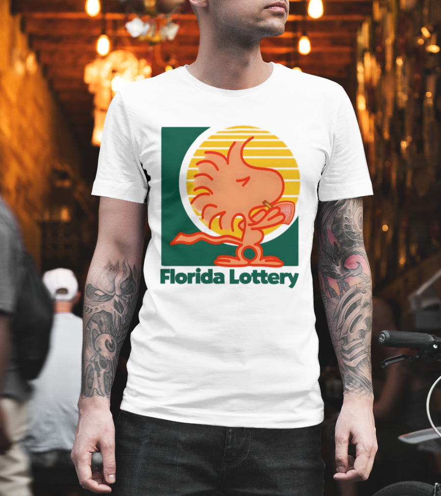 Woodstock Florida Lottery Peanuts Snoopy Sun T-Shirt