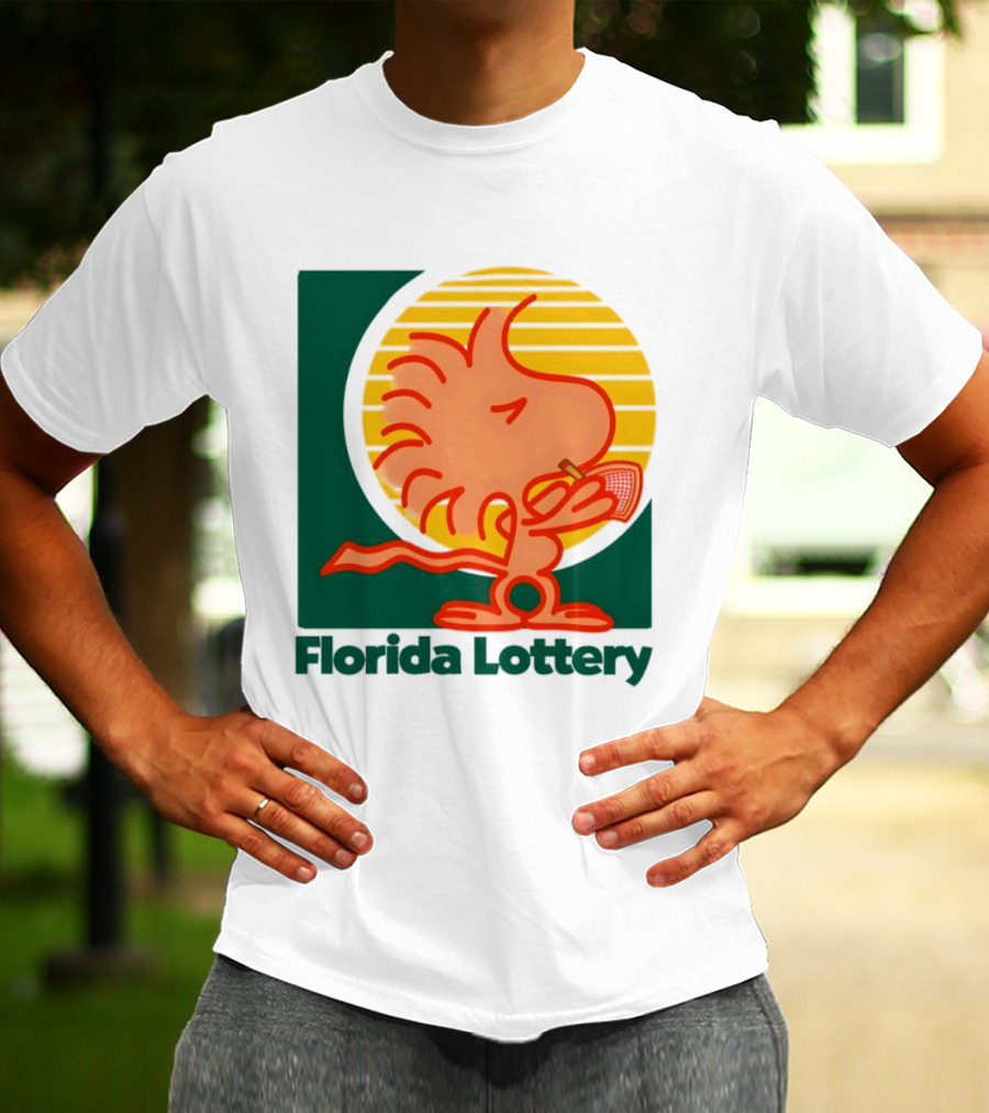 Woodstock Florida Lottery Peanuts Snoopy Sun T-Shirt
