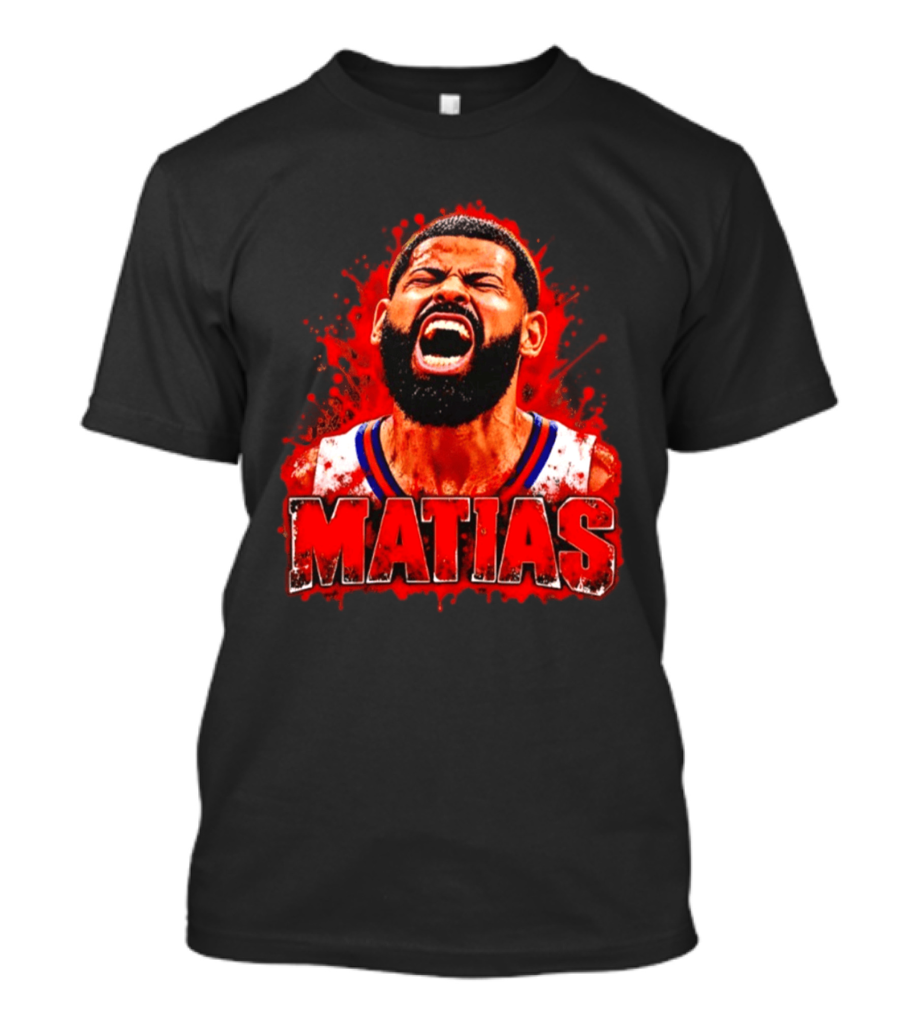 Matias Puerto Rican Basketball Cangrejeros Scream USA T-Shirt