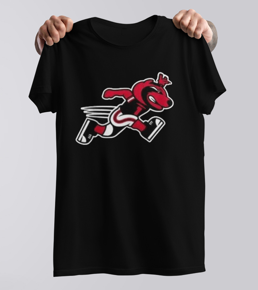 Arkansas State Red Wolves Running Mascot 2026 Black Fan Gear T-Shirt