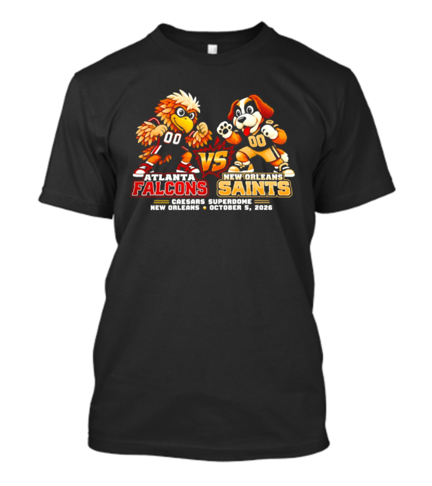 Atlanta Falcons Vs New Orleans Saints Madison Square New Orleans October 1 2020 Video Game T-Shirt
