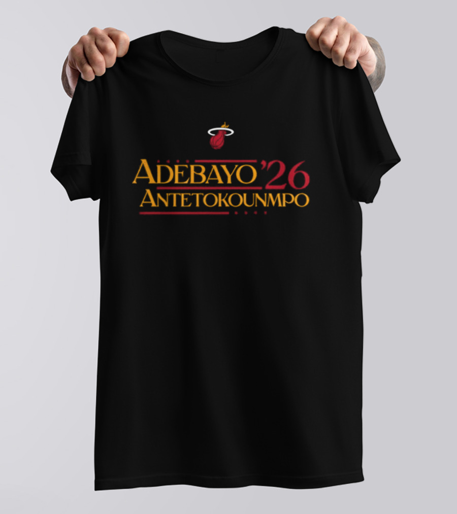 Adebayo Antetokounmpo '26 Miami Heat T-Shirt