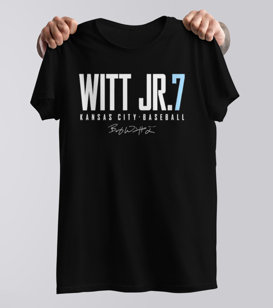 Witt Jr. 7 Kansas City Baseball Bobby Witt Signature T-Shirt