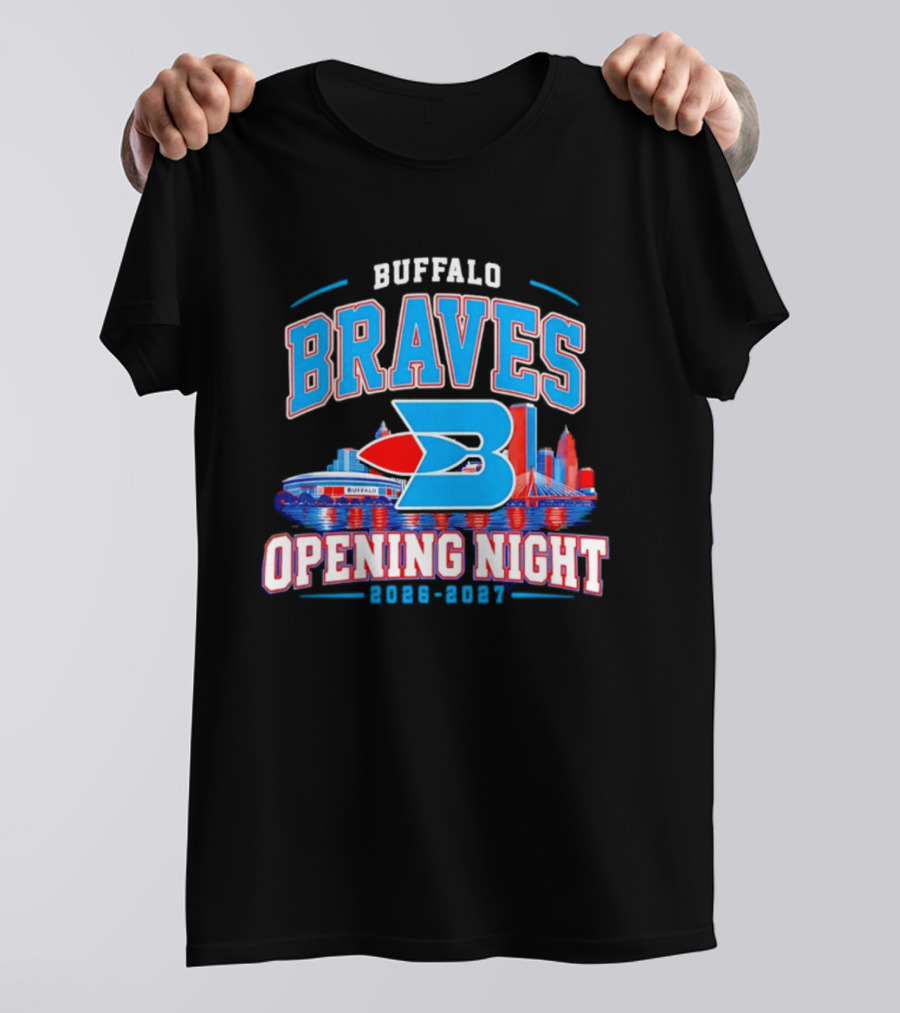 Buffalo Braves Opening Night 2026 2027 City Skyline Retro Sports T-Shirt