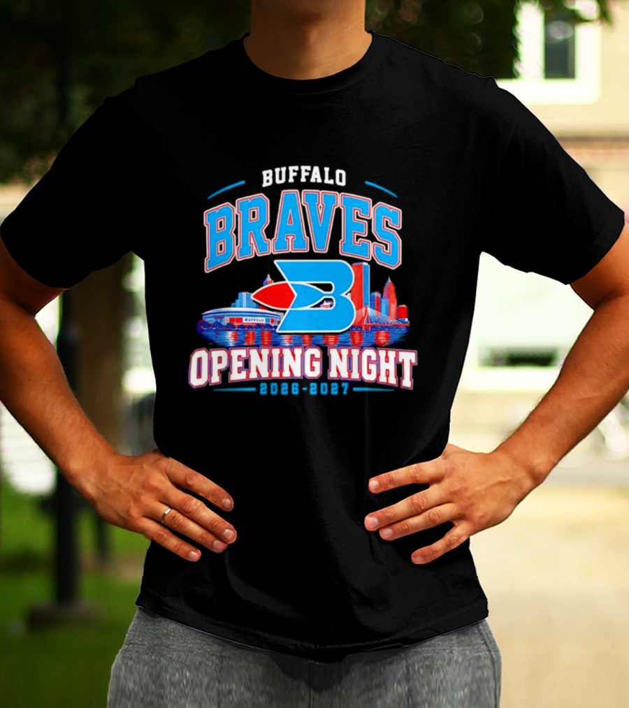 Buffalo Braves Opening Night 2026 2027 City Skyline Retro Sports T-Shirt